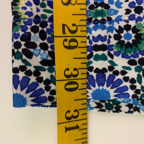 BANANA REPUBLIC Pants 10 Boho‎ Wide Leg Waist Tie Belt Geometric Pattern Pockets - Picture 14 of 14